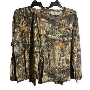 Realtree Outfitters Mens 3XL Long-Sleeve Camo Shirts Cotton/Poly 2 Pack
